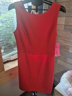 NWT Betsey Johnson Fire Red Cutout Cocktail Dress SZ 14